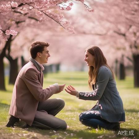 樱花树下浪漫求婚