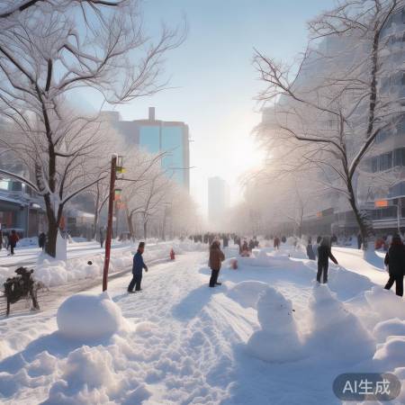 合肥大雪银装美景