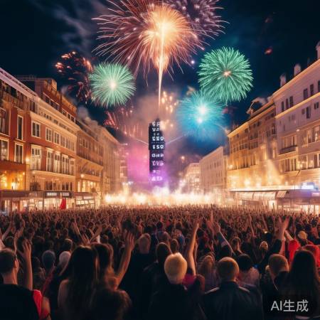 跨年狂欢倒数迎新年