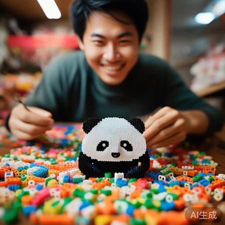 拼豆达人熊猫夺冠