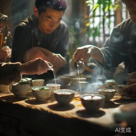 茶艺表演如画卷