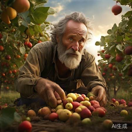 果农辛勤付出，果价低落泪