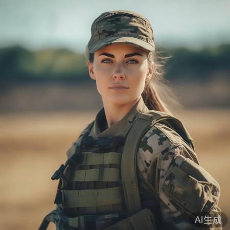 女兵自信从容，独树一帜