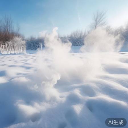 雾雪冒烟奇景