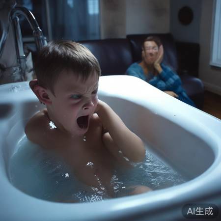 男孩泡澡突发头痛，紧急送医。