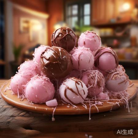 巧克力麻薯糖葫芦，三重味蕾享受