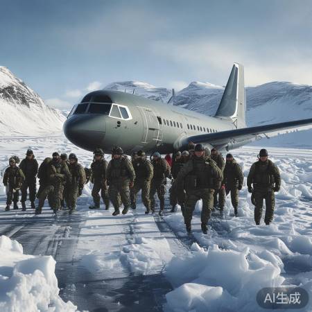 法国士兵抵达格陵兰