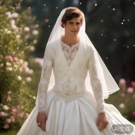 小明婚纱造型惊艳