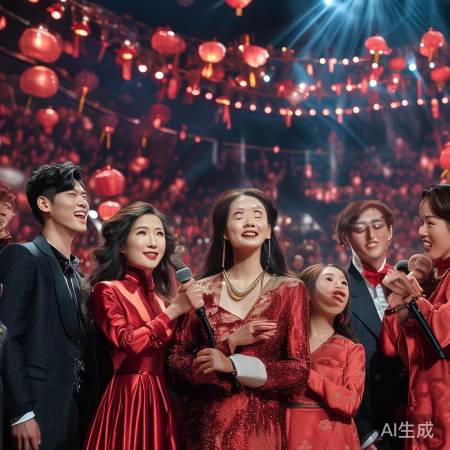 春晚明星齐聚，荣誉非凡