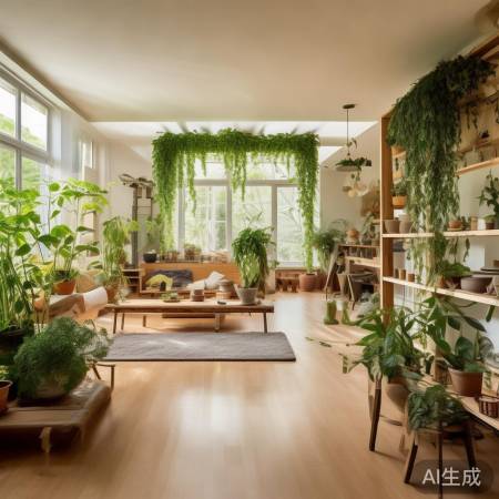 自然家居，通透绿植