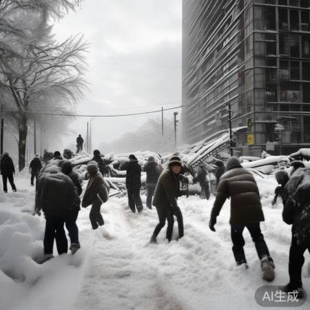 大雪带来不便，市民互助乐观