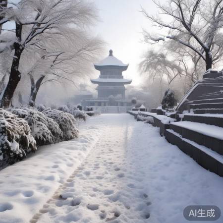 雪后中山陵，童话般美景