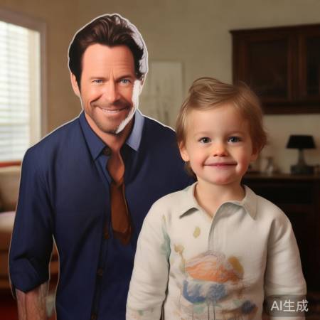 亲子相似度，小泡芙酷似明星