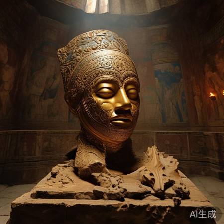 古墓面具藏神秘宝藏