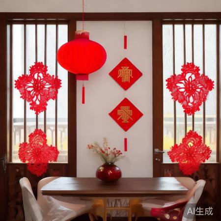 春节装饰，传统喜庆