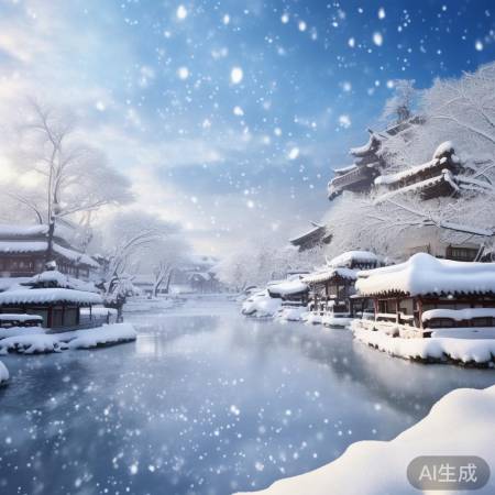 南国雪景，如诗如画