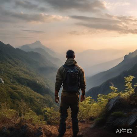 东北汉子晨曦挑战鳌太线