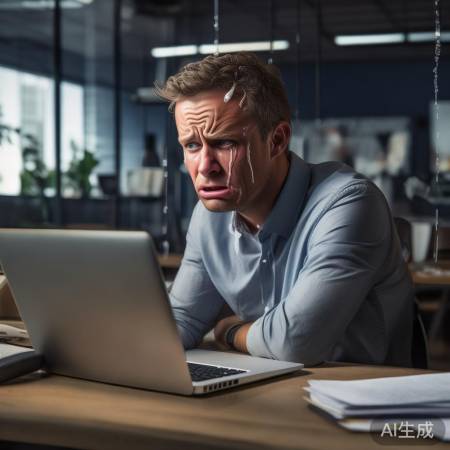 情绪失控,泪如雨下