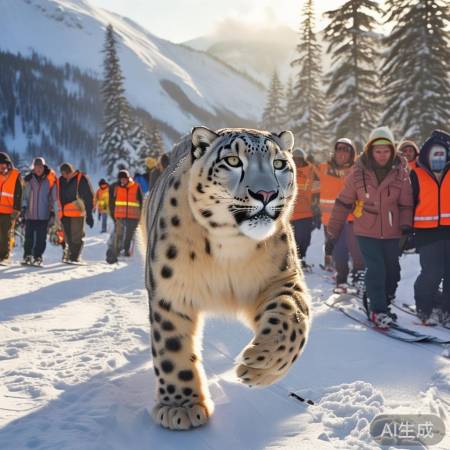 网友热议雪豹遇险