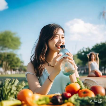 小丽改变饮食,锻炼身体,健康生