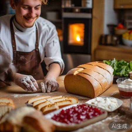“掉地面包变美味点心”