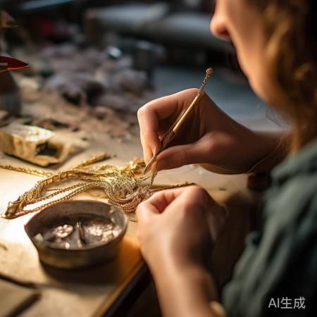 精细打磨手镯制作