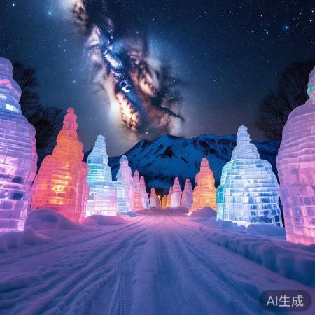 东北冰雪星空浪漫