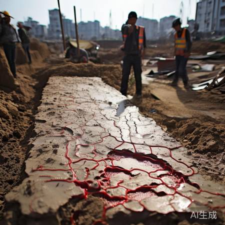 南通工地现恐龙血迹化石