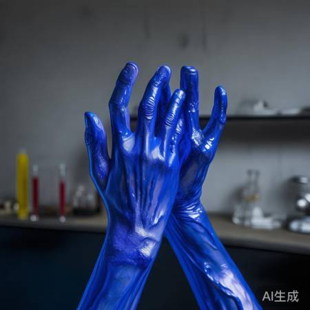 女士双手变蓝因接触硫化氢