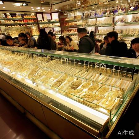 金饰价跌,受国际金价波动影响