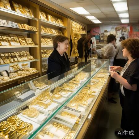 金价波动致金饰暴跌