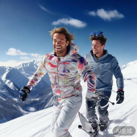 颜值爆表的滑雪少年