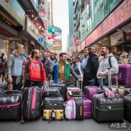 中东游客抢购行李箱热潮
