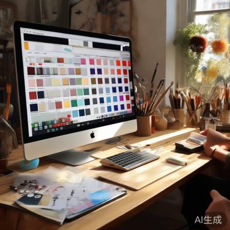 配色工具辅助，但靠直觉审美