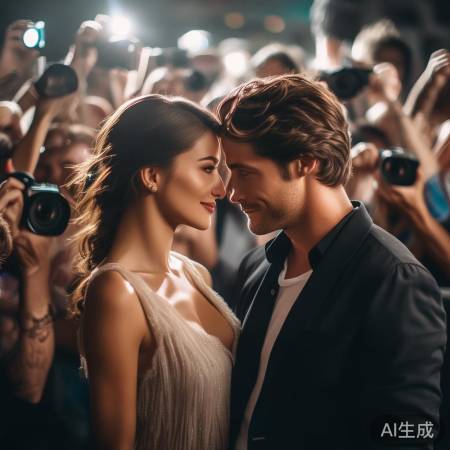 明星甜蜜互动，感情坚定