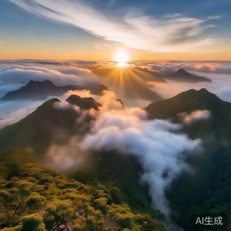 老君山日出云海壮观