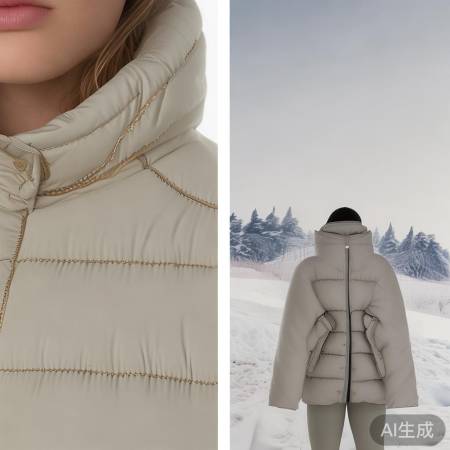 简约修身羽绒服