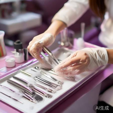 美甲工具每日接触百人皮肤