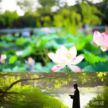 荷花盛开，乾隆赏景生怜