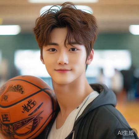 高中生小明颜值爆表