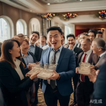 公司年会表彰技术骨干小李