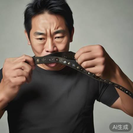 复杂带子，牙咬手拉解扣