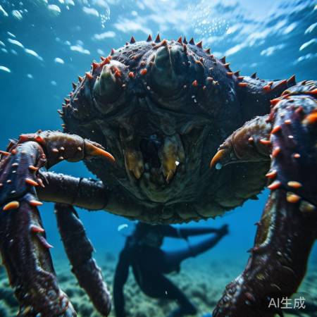 魔鬼蟹凶猛挑战者险些丧命