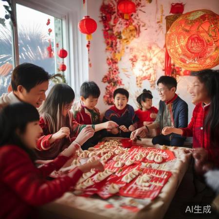 春节家庭活动：包饺子、猜灯谜、