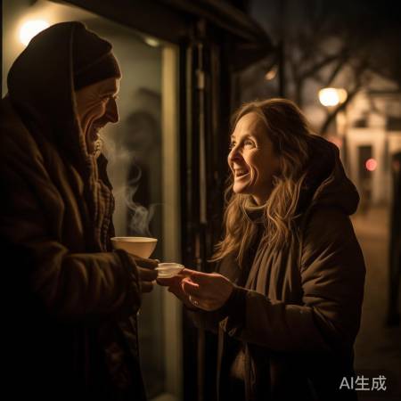 邻居送茶暖身如归