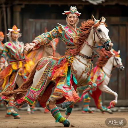 民族舞蹈，马元素抢眼