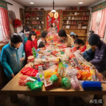 东北年货堆积如山