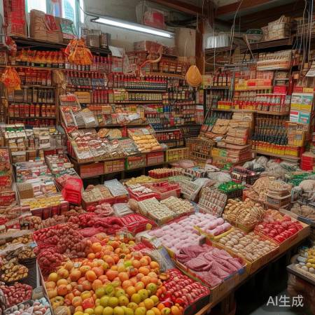 “500斤年货盛宴，琳琅满目”