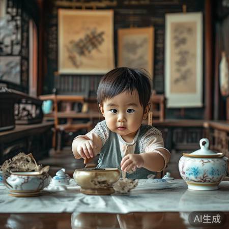 萌娃传承传统文化