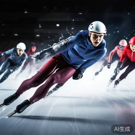 速滑男团冲刺，速度飙升